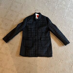 DKNY Black Quilted Puffer Coat
